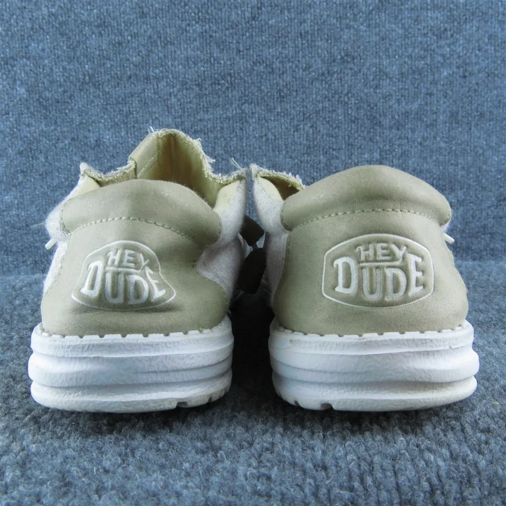 Hey Dude Wally Ascend Woven Ivory Coast‎ Men Slip-On Size 8 Medium Gray Fabric